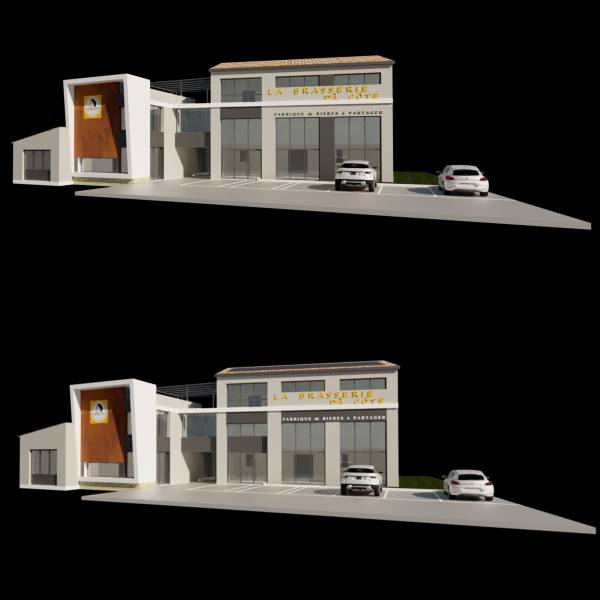 PROJET DE REAMENAGEMENT ET EXTENSION D'UNE BRASSERIE ARTISANALE : LA BRASSERIE D'A COTÉ BY MADAME DUSSE - LE BEAUSSET