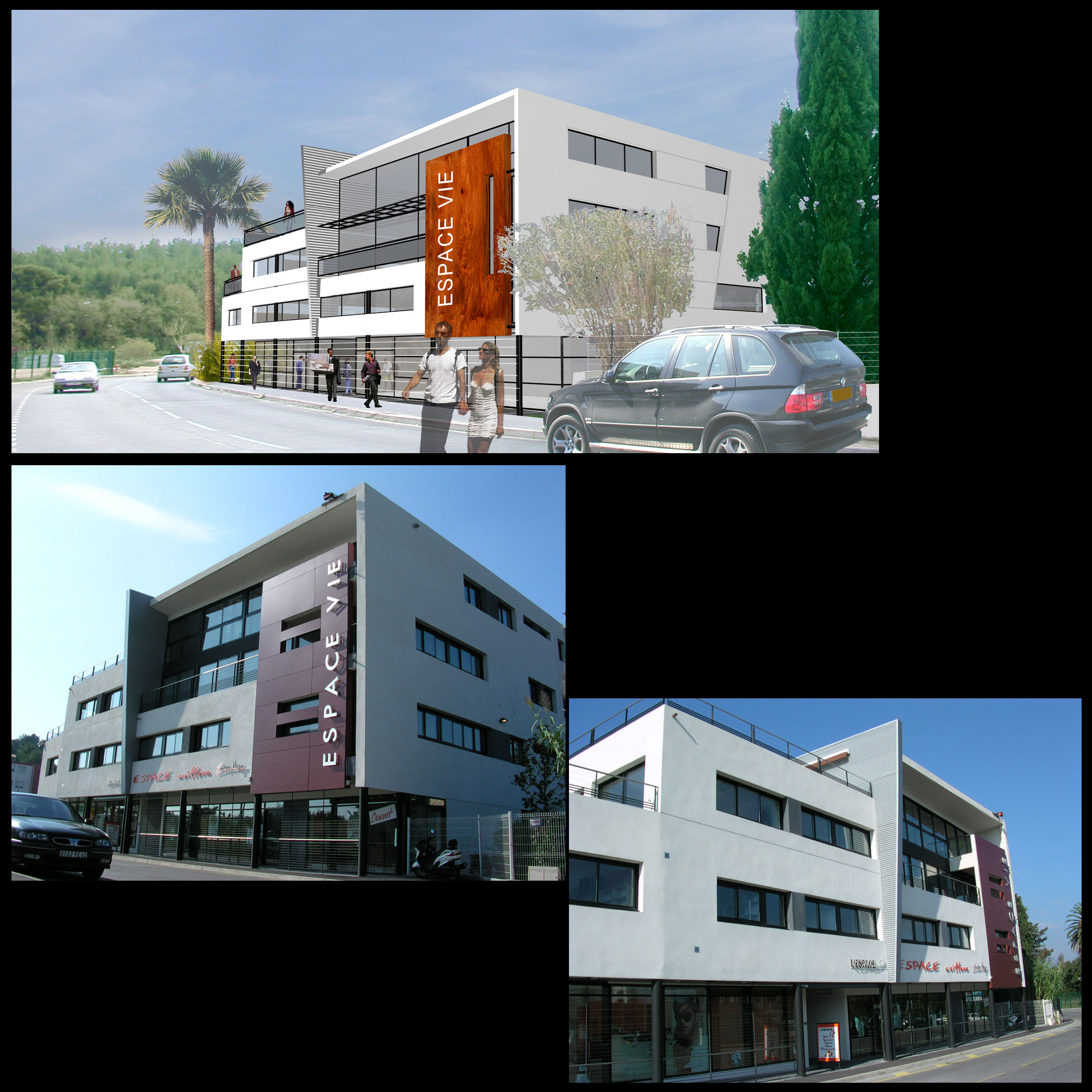 bâtiment métal - béton - bois